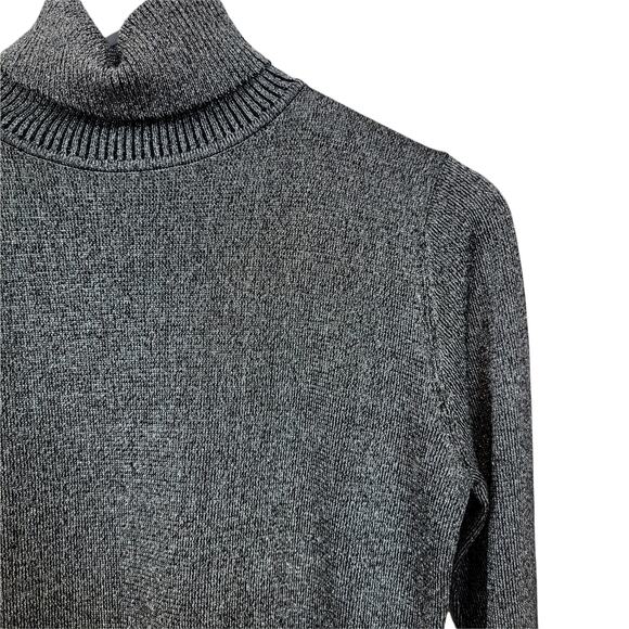 Joseph A. Metallic Shimmer Rayon Knit Turtleneck Sweater - Size  S - Picture 3 of 7